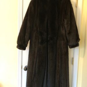 Full length mink fur coat.